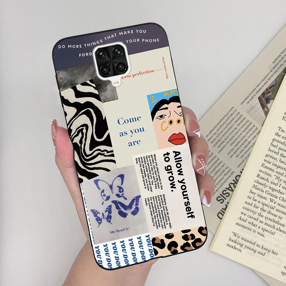Чехол для телефона Xiaomi Redmi Note 9 Pro Max Милый матовый узор Силиконовая задняя крышка Чехол для Redmi Note 9Pro 9S 9 S Fundas Coques