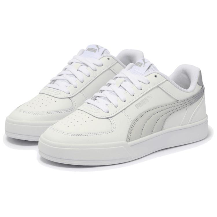 PUMA Caven Abrasion Resistant Low top Skateboard Shoes Unisex White Silver 380810-43
