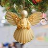 Angel Shell Ornament Christmas Tree Hanging Ornaments Sea-inspired Angel Decorations Handcrafted Seashell Angel Accents for Coastal Beach