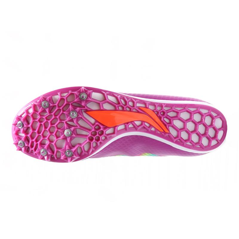 Кроссовки Li Ning Track Sprint Spikes нескользящие износостойкие дышащие низкие кроссовки унисекс фиолетовые LJJO114-4