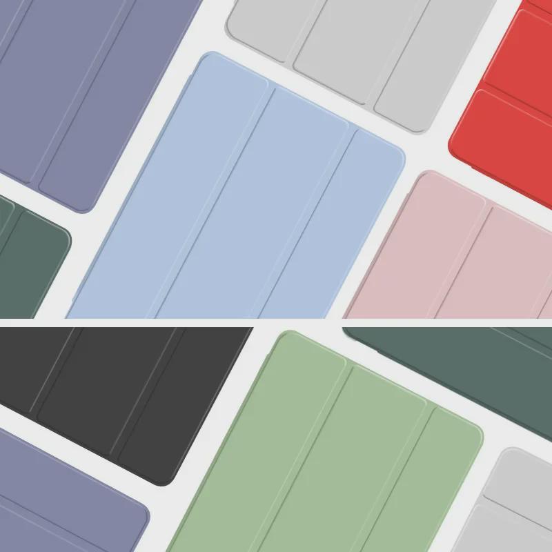 Чехол для планшета Xiaomi 6/11 дюймов и Redmi 10.6/Pro 12.4: Чехол из кожи и силикона, тройной сгиб