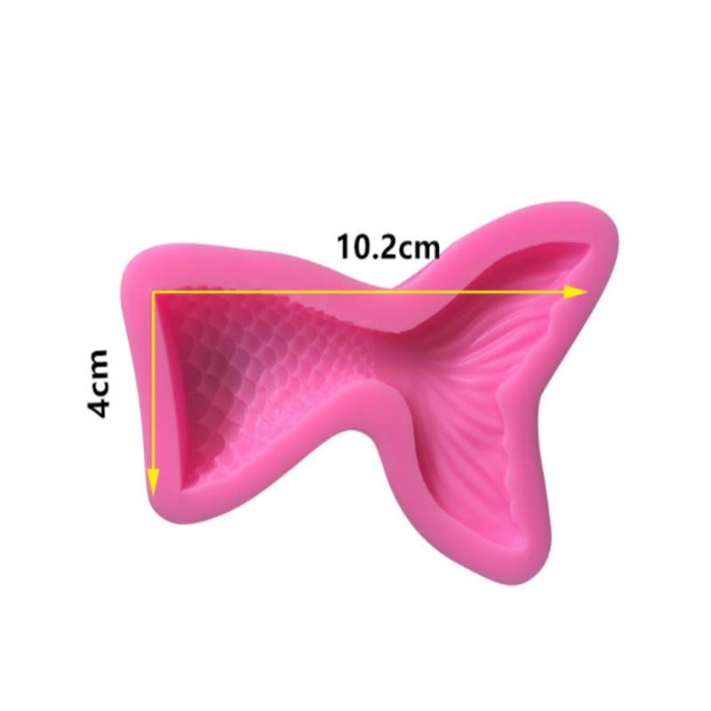 2 Pcs Mermaid Tail Liquid Silicone Fondant Cake Mold DIY Creative Silicone Baking Mold Chocolate Mol