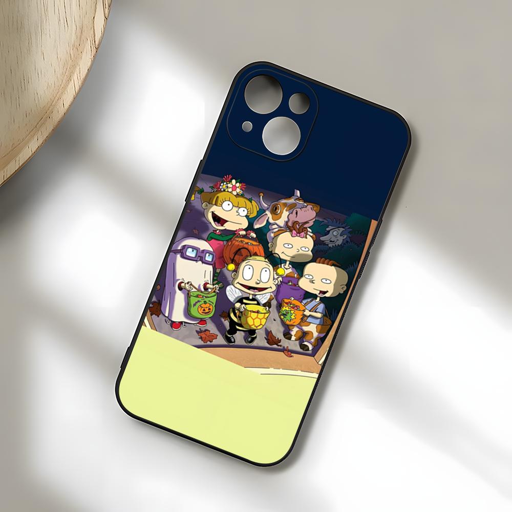 Мультяшный чехол R-Rugrats для iPhone 17 Pro Max 15 Pro 16 14 Plus 12 13 Mini 11 Pro, противоударный, мягкий чехол