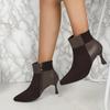 Женские сапоги 2024 года, новинка, горячая распродажа, женские сапоги с боковой молнией, осенние, с острым носком, однотонные, сексуальные, короткие, на тонком каблуке для женщин