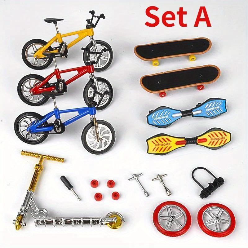 1 комплект детского двухколесного мини-самоката, развивающие игрушки, велосипед, скейтборд для пальцев, детский подарок на день рождения