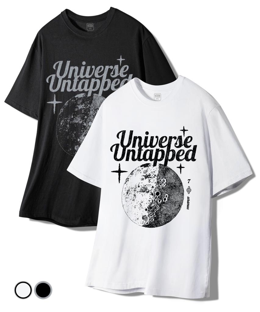 UNTAPPED STUDIO Uranos 7 Хлопковая футболка большого размера с коротким рукавом 2 цвета
