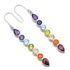 Multistone Gemstone Earrings Solid 925 Sterling Silver Handmade Earrings Jewelry Gift For Women And Girls E-1155