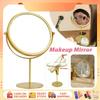 Круглое зеркало для макияжа и туалетного столика Nordic Gold, настольные зеркала, домашний декор, вращение на 360°, регулируемое косметическое зеркало