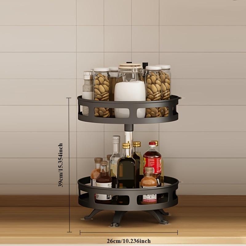 1 комплект, вращающаяся на 360 градусов подставка для специй, многослойный органайзер для поворотного стола с подшипником из нержавеющей стали для кухни, ванной комнаты, балкона, туалетного столика