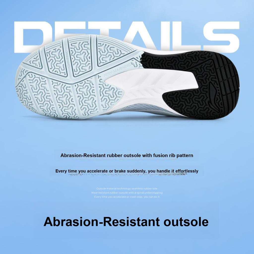 Li-Ning Нескользящие амортизирующие низкие кроссовки для бадминтона унисекс Cloud-Blue Black AYTT035-2