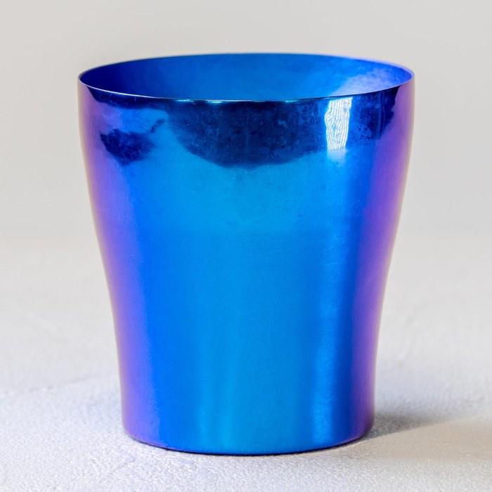 HORIE Pure Titanium Double Tumbler Rei Kahanatan 250ml, Gunjo Blue