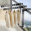Foldable Black Clothes Rack Clothes Hangers Wall Mounted Hanger Drying Rack SpaceSaving Aluminum Clothes Organization FR3032