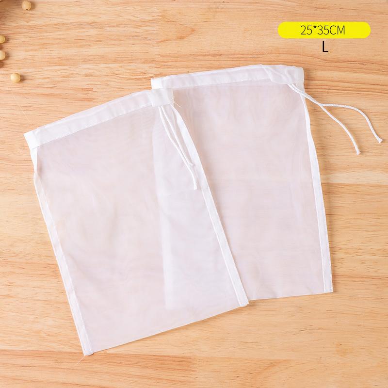 2Pcs Reusable Nut Milk Bags Strainers Nylon Filter Bag Food Cheese Yogurt Filter Kitchen Fine Mesh Strainer Kitchen Accessories