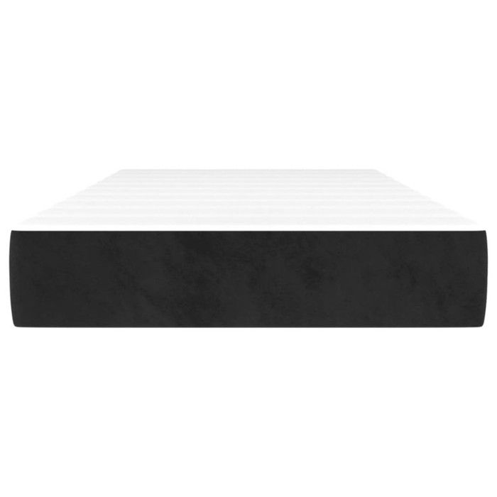 347710 vidaXL Pocket Spring Bed Mattress Black 90x190 Cm Thickness 20 Cm Velvet