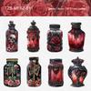 JIANWU Magic Bottle Series Vintage Dark Skeleton Landscape Material Collage Scrapbook Sticker Creative DIY Journal Stationery