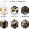 Solid Wood Rotating Tea Table Set with Chairs and Kettle, Mobile Balcony Coffee Table for Home.