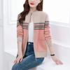Autumn and Winter New Color Matching Small Coat Women's Sweater with Top Knitted Cardigan Women's