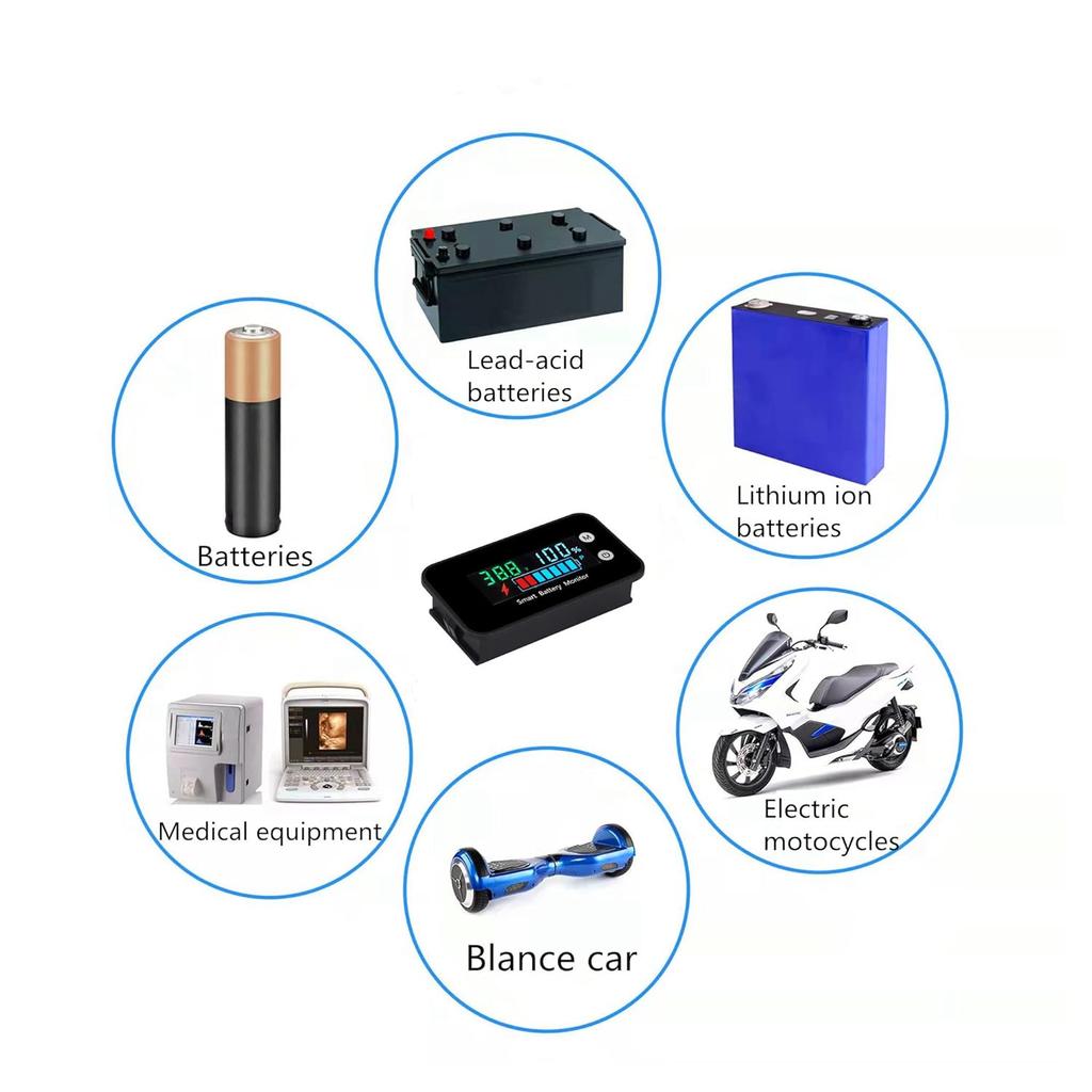 Обновленный водонепроницаемый по стандарту IPX7 монитор аккумулятора, 12 В 24 В 36 В 48 В 60 В 72 В тестер аккумулятора для автомобиля, гольф-кара, автодома, лодки. Напряжение, Оставшаяся емкость Монитор аккумулятора с