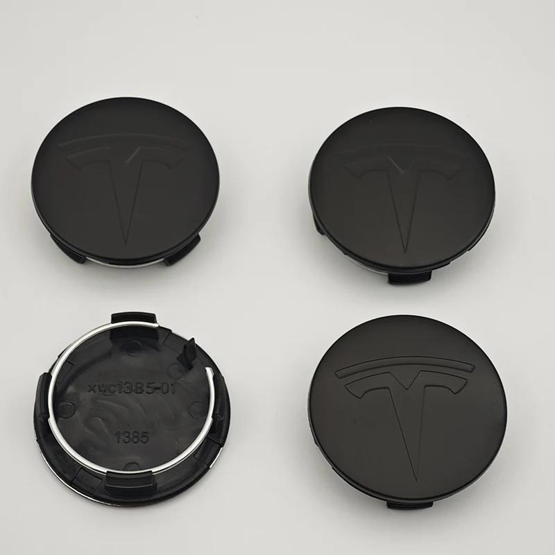 Автомобильная наклейка 2025 Новая Tesla 4 шт. ABS 56 мм Накладки на значки Tesla Model 3 Model Y Колпачки ступиц Центральные колпачки колес для Tesla Model Y X S 202