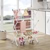 Folding Clothes Drying Rack Retractable Design Easy Installation Collapsible Portable Indoor Outdoor Laundry Rack