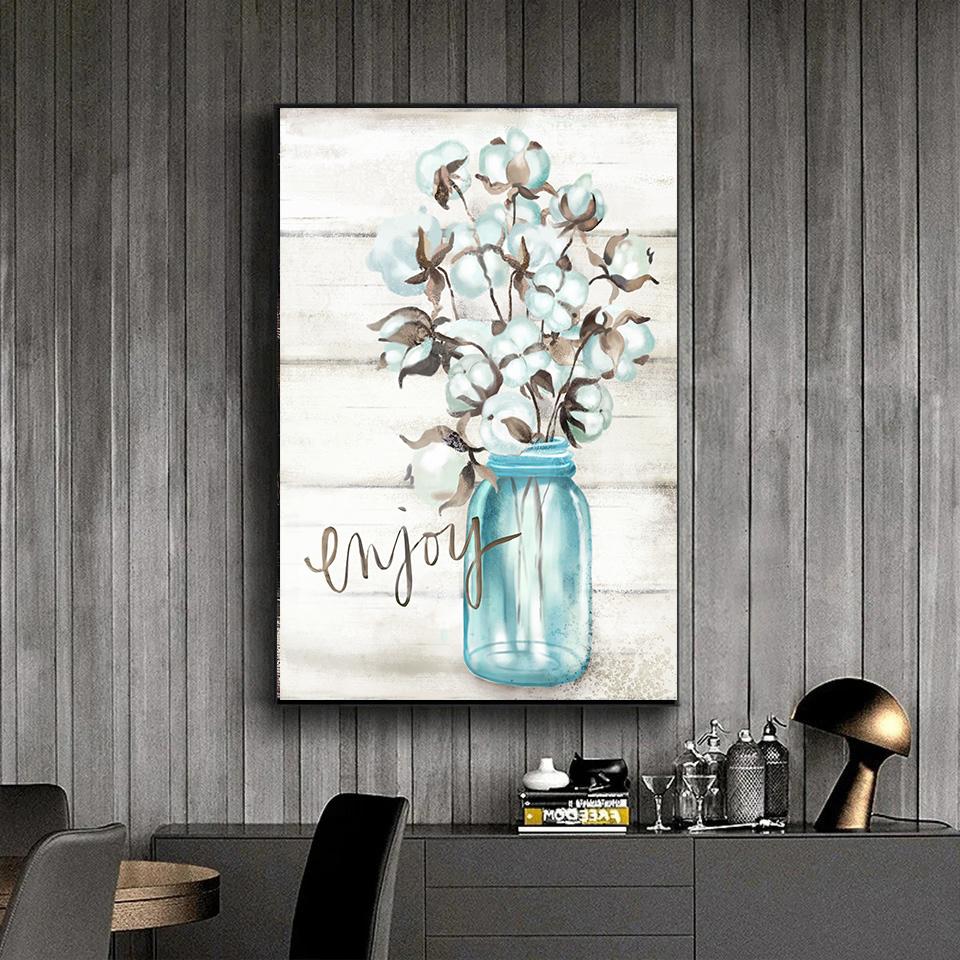 Eucalyptus Plant Flower Canvas Painting Wall Art Home Decor Wall Art for Living Room Home Decor