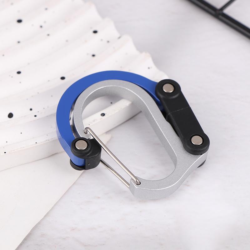 Multifunctional Aluminum Alloy D Type Carabiner 360 Degree Rotary Quick-Hanging Carabiner Buckle Hybrid Gear Clip Outdoor Gadget