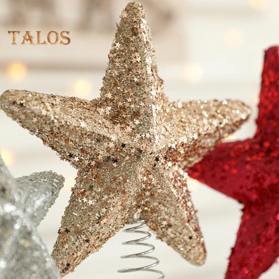 Рождественская звезда, верхушка для елки, блестящая звезда, украшение для рождественской елки, пластиковая звезда, украшение для декора рождественской елки