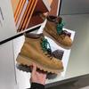 Британский стиль Модные низкие короткие сапоги с круглой головкой на платформе Классические женские ботинки Martin