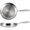 Stainless Steel Frying Pan, Non Stick Pan, Food Grade 304 Stainless Steel Frying Pan Suitable for Gas Stove and Induction Cooker