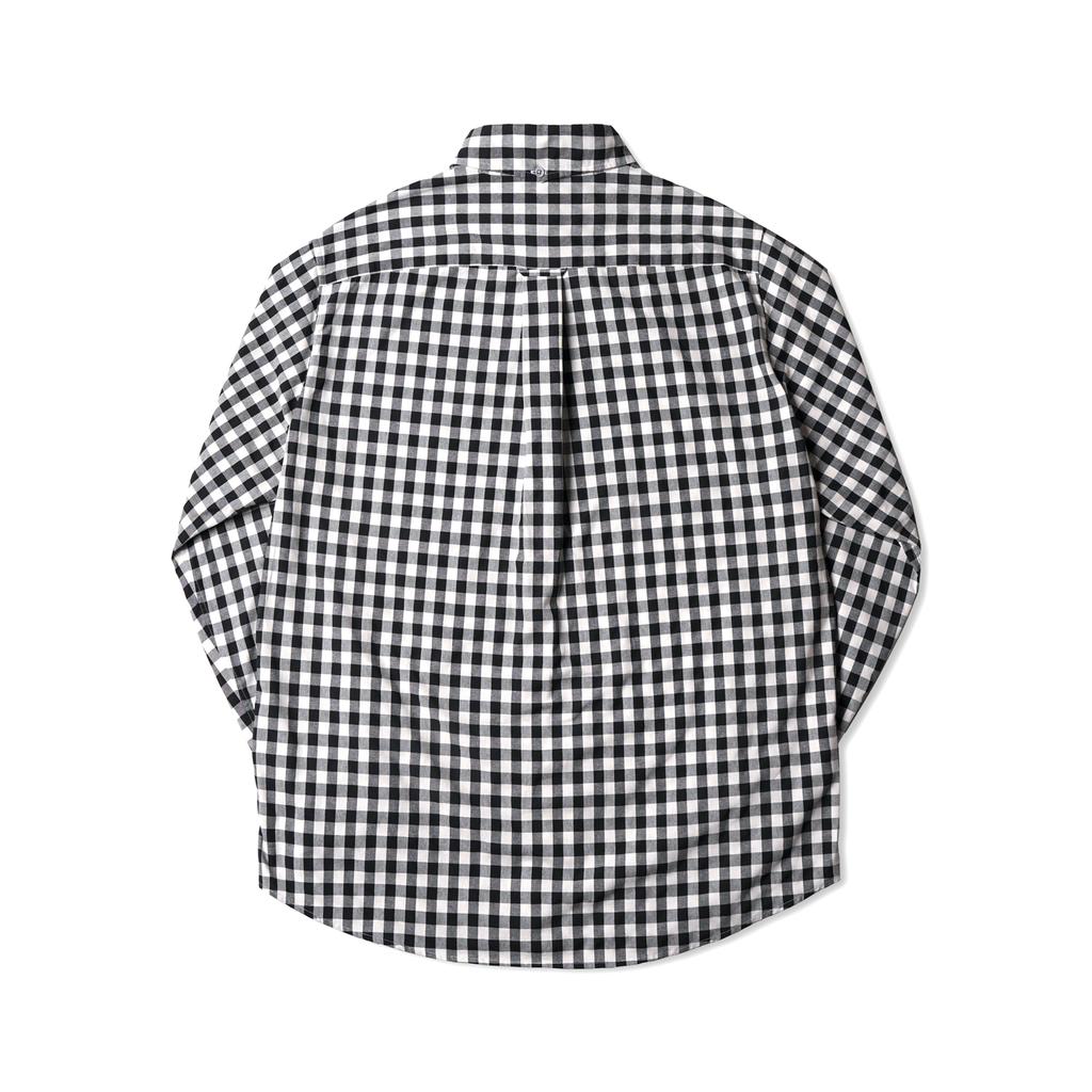 Bancheu Gingham Check Button-Down Shirt - Black