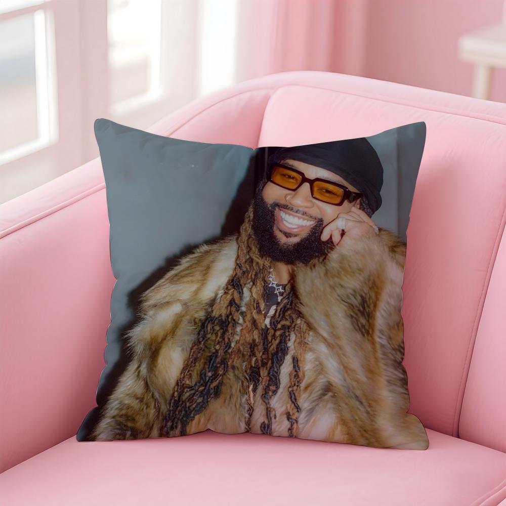 Hot Mellow RB Canadian Singer PPARTYNEXTDOOR Cushion Cover Pillow Case Soft Skin Friendly Fabric  Concealed Zipper