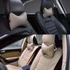 Comfortable Auto Seat Head Neck Rest Cushion PU Leather Headrest Pillow Pad  Car Decoration