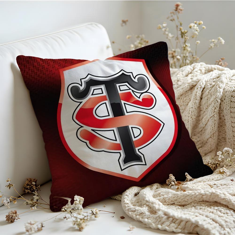 Cushion Cover The Stade Toulousain Square Linen SkinFriendly Soft Decorative Case for Sofa Home Decor Pillow cover