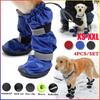 4PCS Waterproof Dog Shoes Non-slip Rain Boots Reflective Strap Adjustable Boots for Medium and Large Dogs