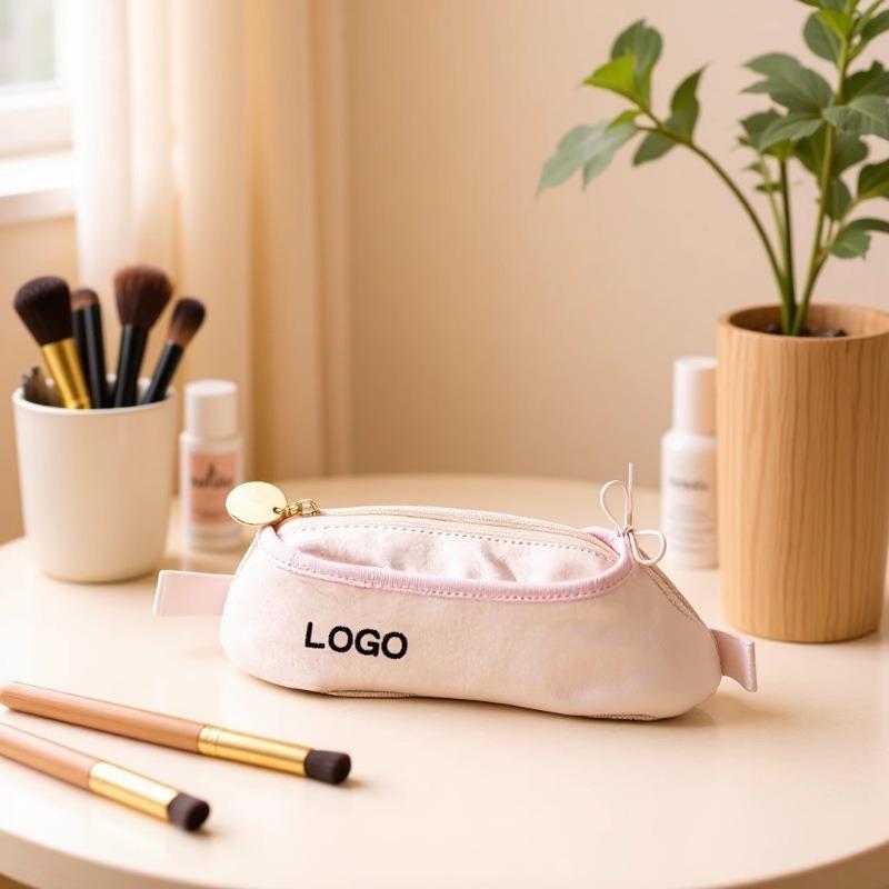 Пенал для балетных туфель Сатиновая косметичка Балетные туфли Сумка для макияжа Открытая Мода Взрослые Мода
