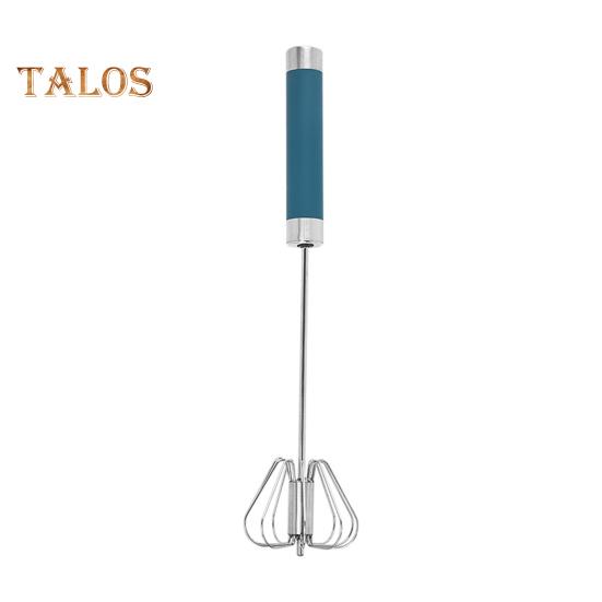 Полуавтоматический венчик для взбивания яиц, блендер, ручной толкатель, роторный венчик 10/12/14 дюймов, миксер из нержавеющей стали для приготовления пищи, кухонный инструмент