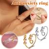 Resizable Anti-anxiety Ring With Beads Rotate Rings Trendy Jewelry