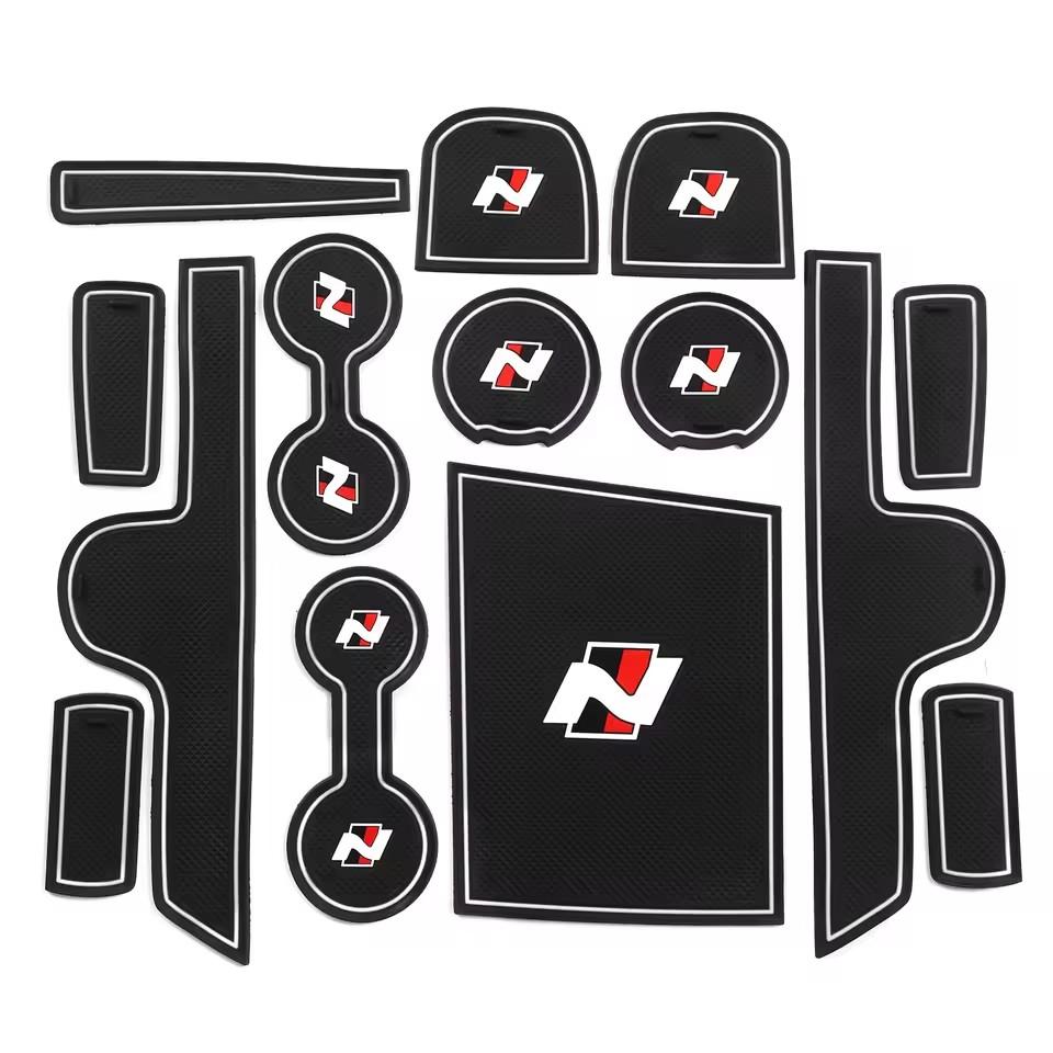 Для Hyundai Elantra AVANTE 2025 2025 N Спортивный стиль Коврик в слот ворот Подстаканник Подставка Коврик в паз двери Аксессуары для интерьера