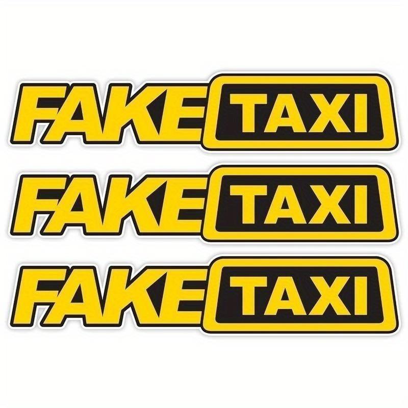 3pcs Fake Taxi Sticker Vinyl Decal Car Window Drift Funny Tuning