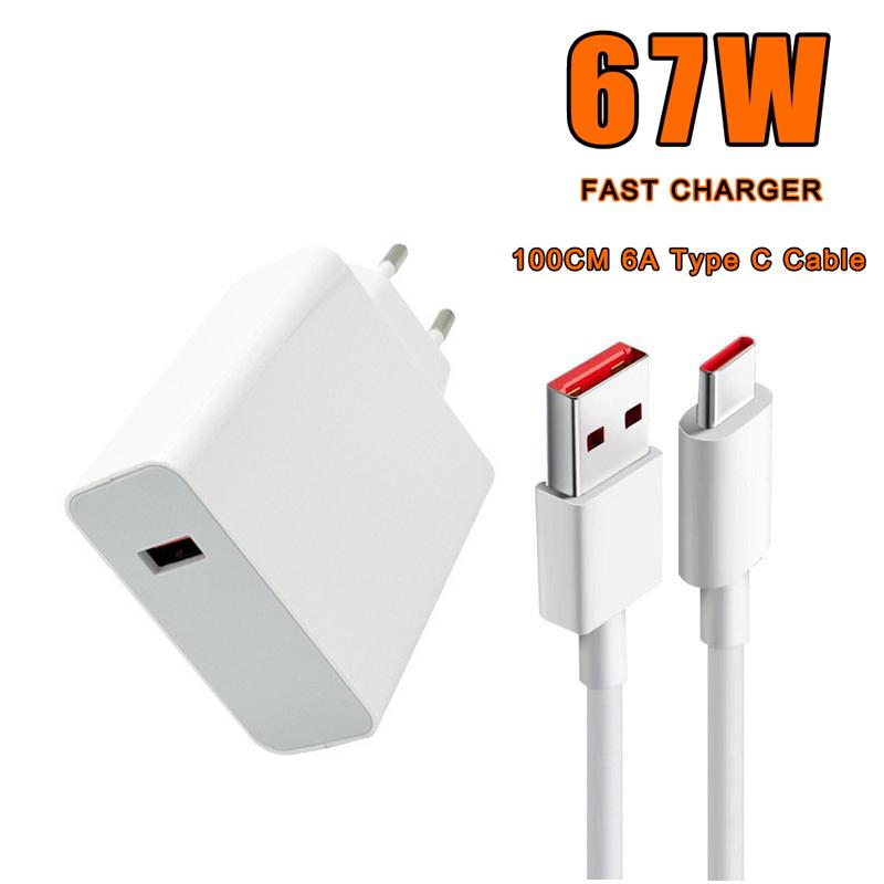 For Xiaomi EU 67W Charger + Cable for Redmi Note 10 Pro Note 11 Pro 11 Pro+ 5G Note 11E Pro & Redmi K40 Gaming K50 K40S