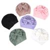 Summer Bow Baby Turban Hat Soft Elastic Baby Bonnet Hat For Born Girls