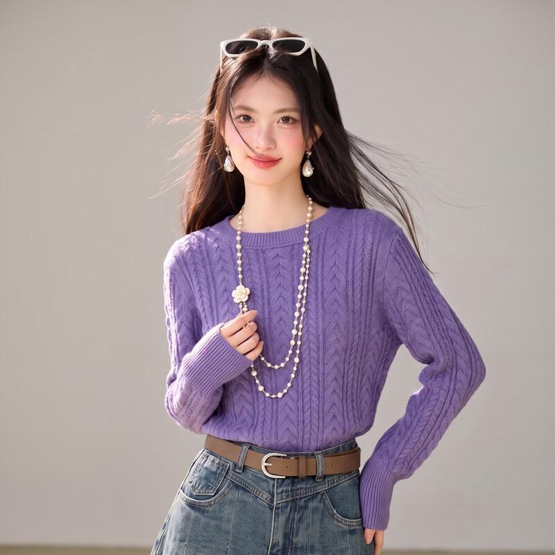 ZOSOUL Korean-Style Vintage Twisted Knit Sweater
