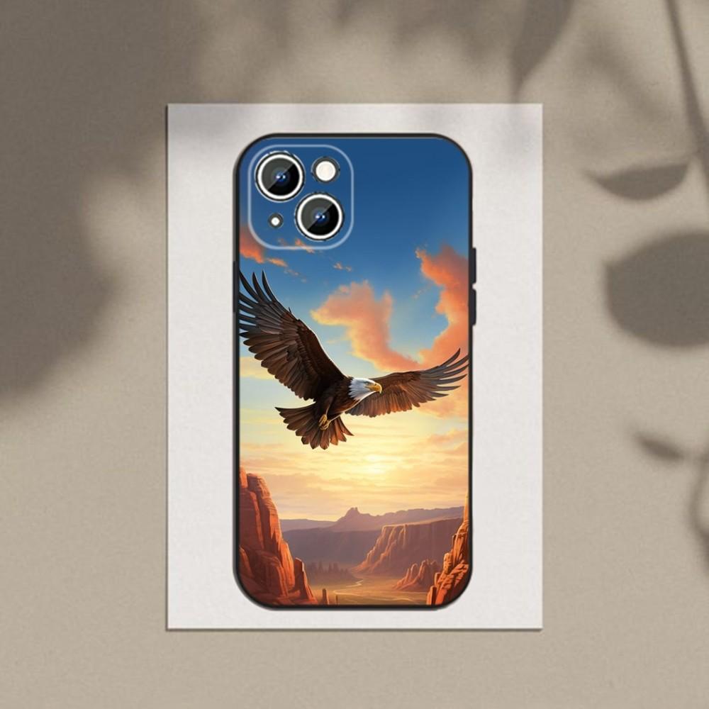 Ультратонкий чехол Eagle King TPU для iPhone 6-16ProMax/SamsungS7-S24Ultra/Redmi13TPro - ударопрочный, устойчивый к царапинам, рельефный чехол CameraSafe