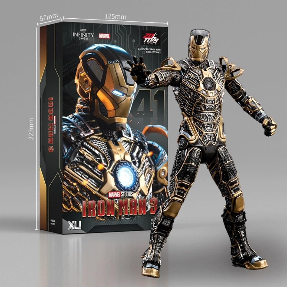 ZD TOYS Iron Man 3 Mark 41 MK41 масштабная окрашенная готовая фигурка "Сага Бесконечности" 1/10