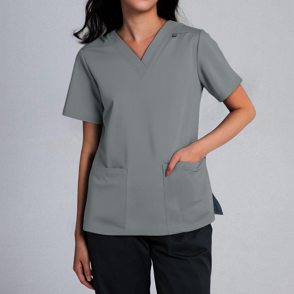 Women's Fashion V-Neck Short Sleeve Overalls With Pockets Clothes