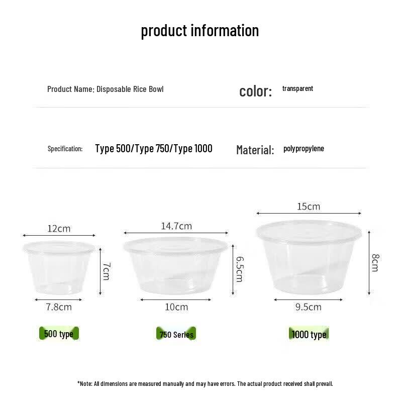 HANDUNYOU Disposable Round Meal Prep Containers with Lids