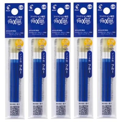 PILOT Шариковая ручка стираемая Slim Multi-Color Сменный стержень 0,38 мм 3 шт. x 5 наборов 5-упаковка Синий LFBTRF30UF3L
