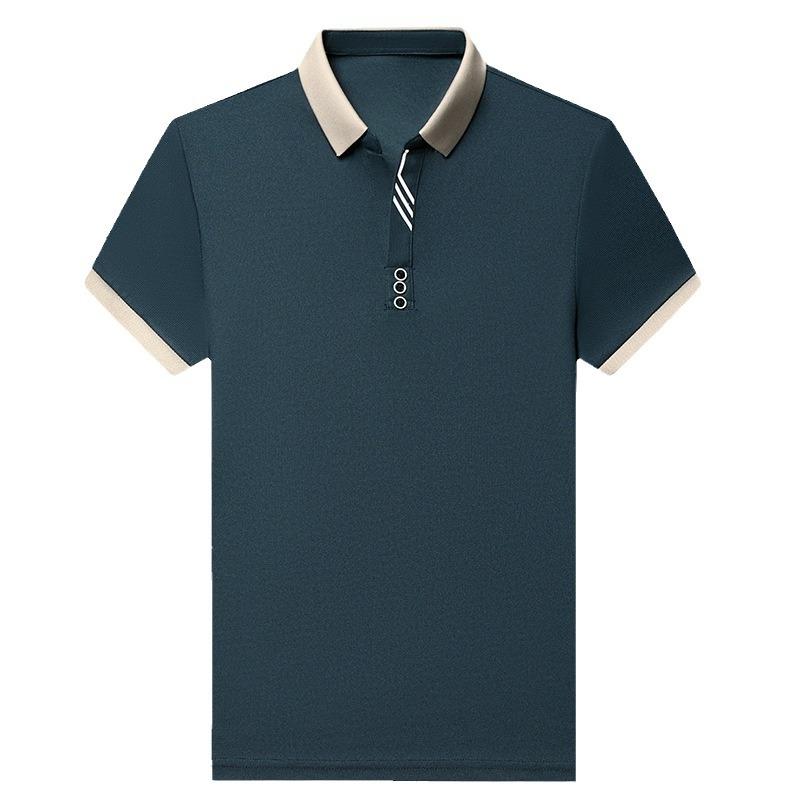 Original Men'S Short-Sleeved Polo Shirt High-End Business Casual Non-Iron Stretch Shirt