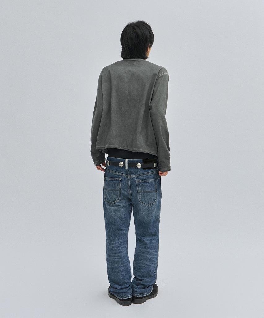 SUADE Washed Henley Neck [Charcoal Gray]