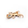 Blucome Crystal Lizard Brooches for Women Cute Fashion Animal Pins Summer Style Shining Jewelry Kids Accessories